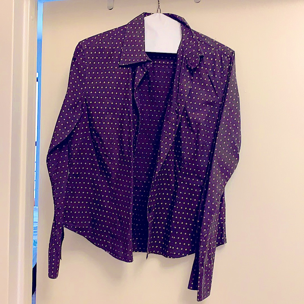 Brown Patterned Button Down Shirt